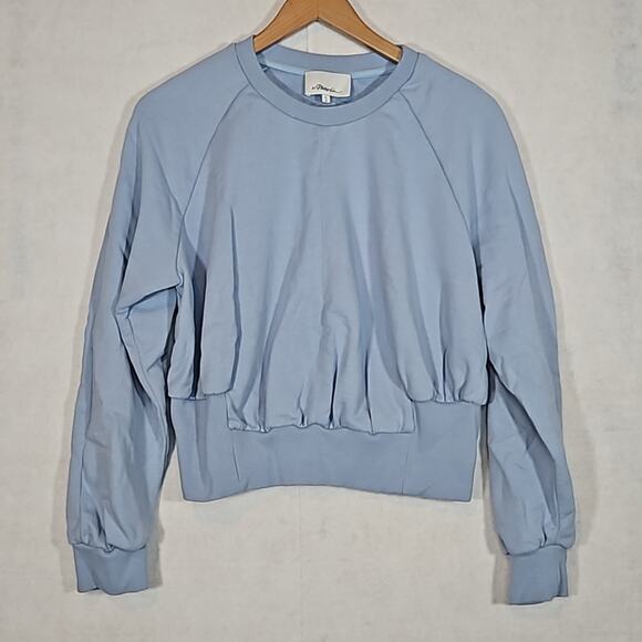 NWOT 3.1 Phillip Lim Raglan French Terry Sweatshirt Light Blue - Picture 1 of 7